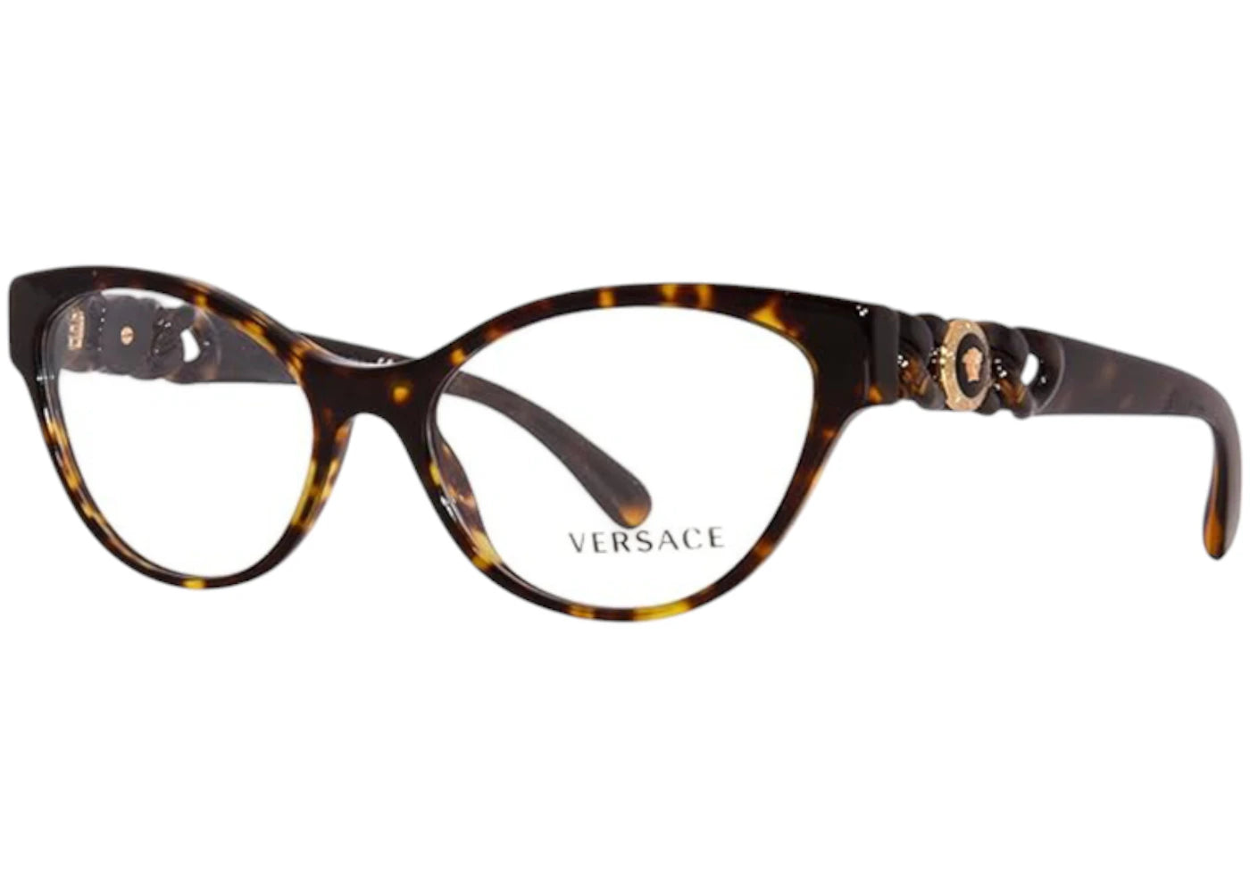 Versace Cat Eye Eyeglasses Clear Havana (VE3305 108)