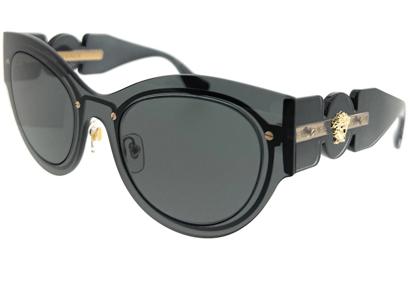 Versace Cat Eye Sunglasses Transparent Dark Gray (0VE2234 100287)