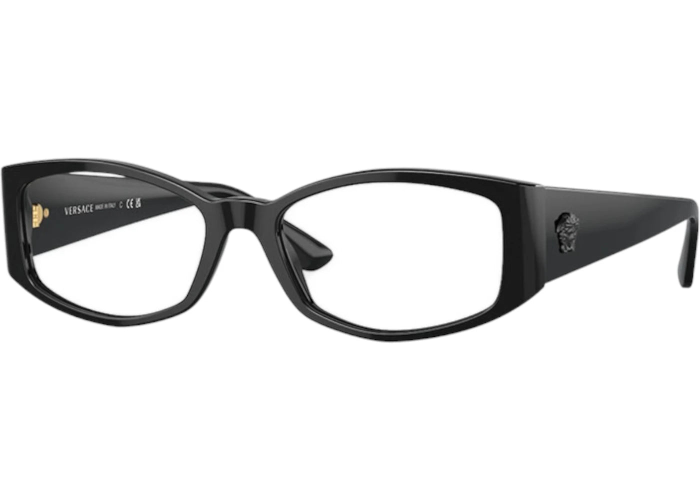Versace Geometric Eyeglasses Clear Black (VE3343 GB1)