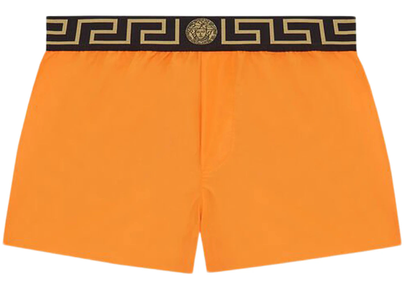 Versace Greca Border Swim Shorts Orange/Black