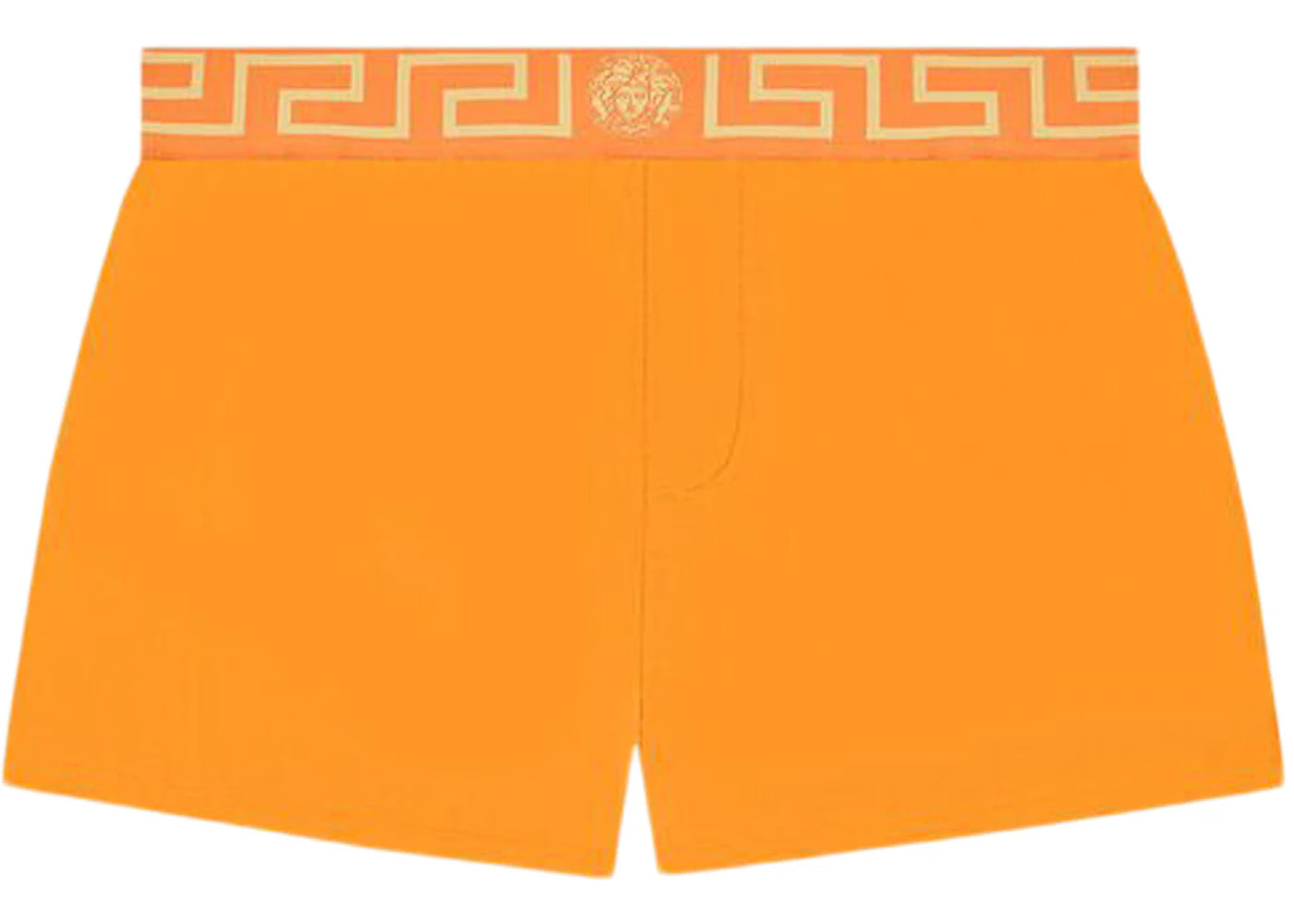 Versace Greca Border Swim Shorts Orange