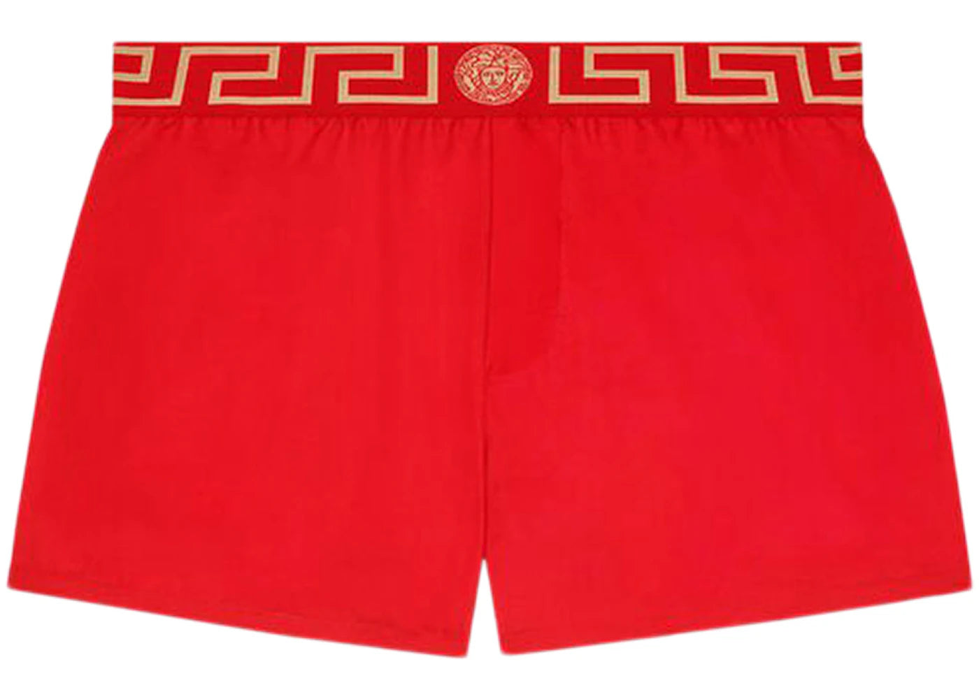 Versace Greca Border Swim Shorts Red