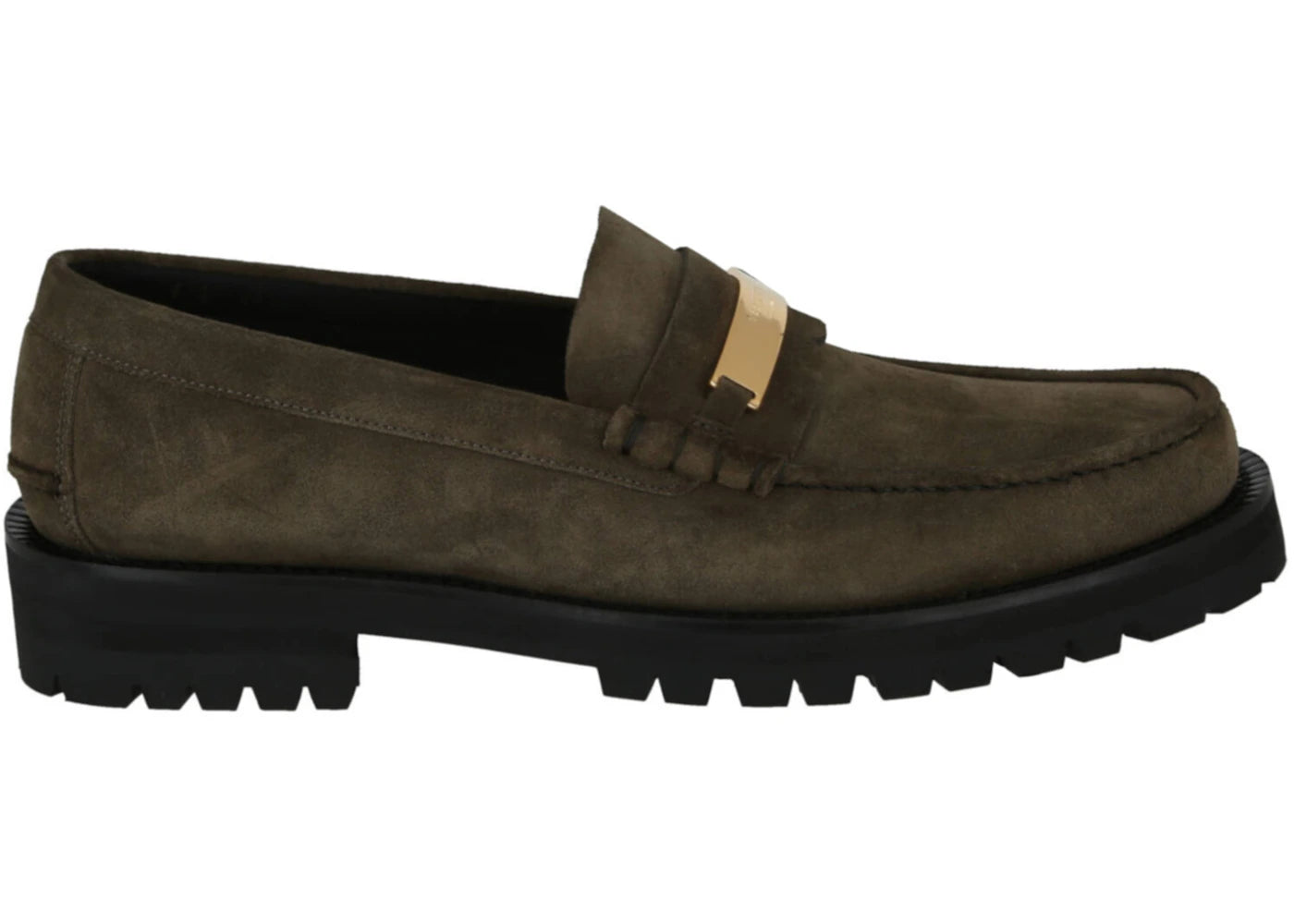 Versace Lug Sole Loafer Khaki