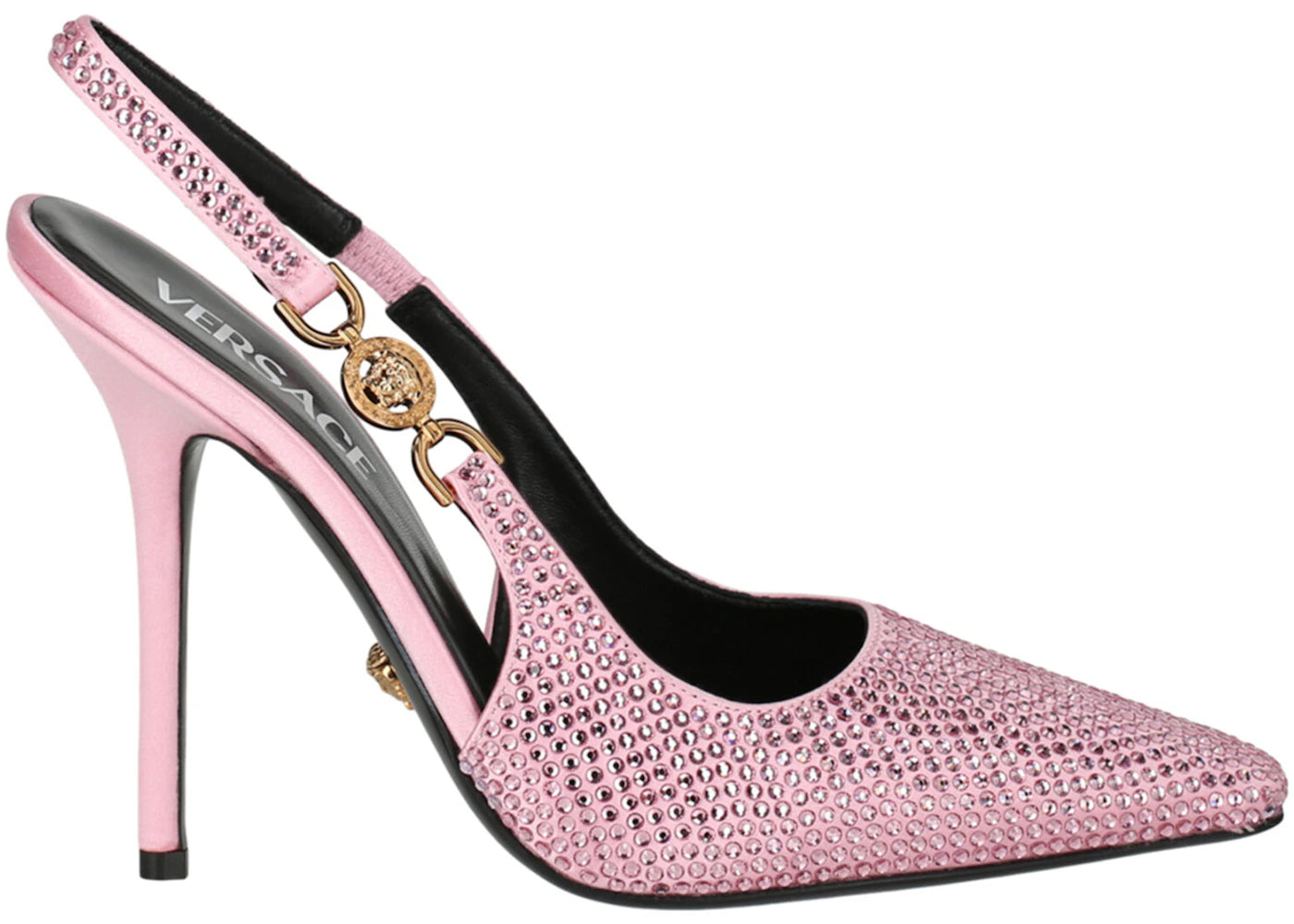 Versace Medusa '95 Crystal Slingback 110MM Pumps Pale Pink (Women's)