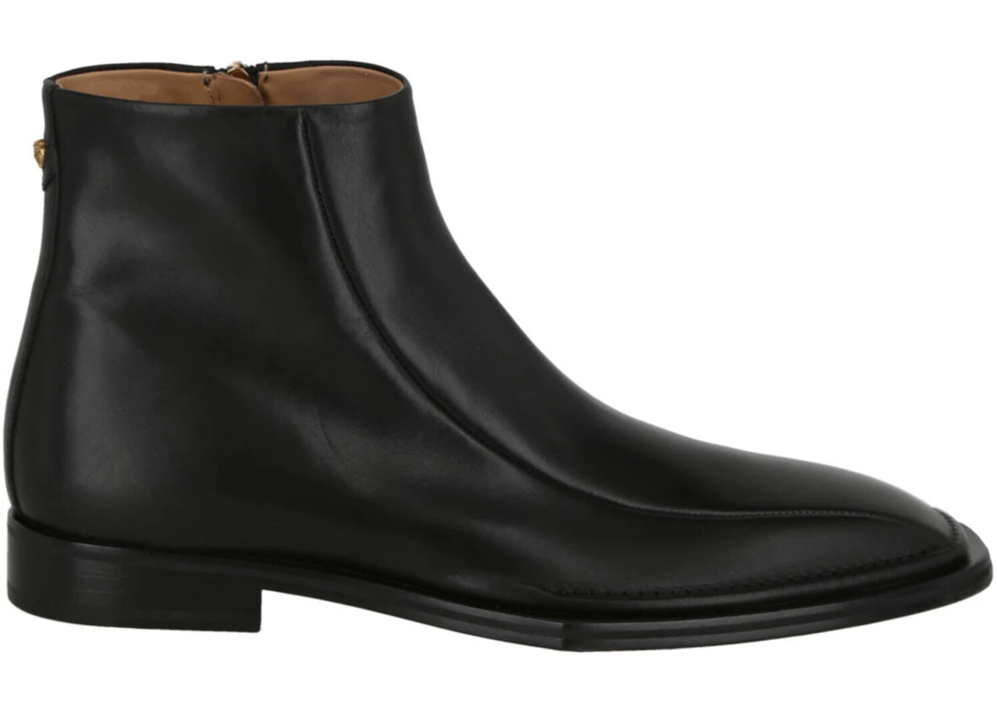 Versace Medusa Ankle Boots Black Leather