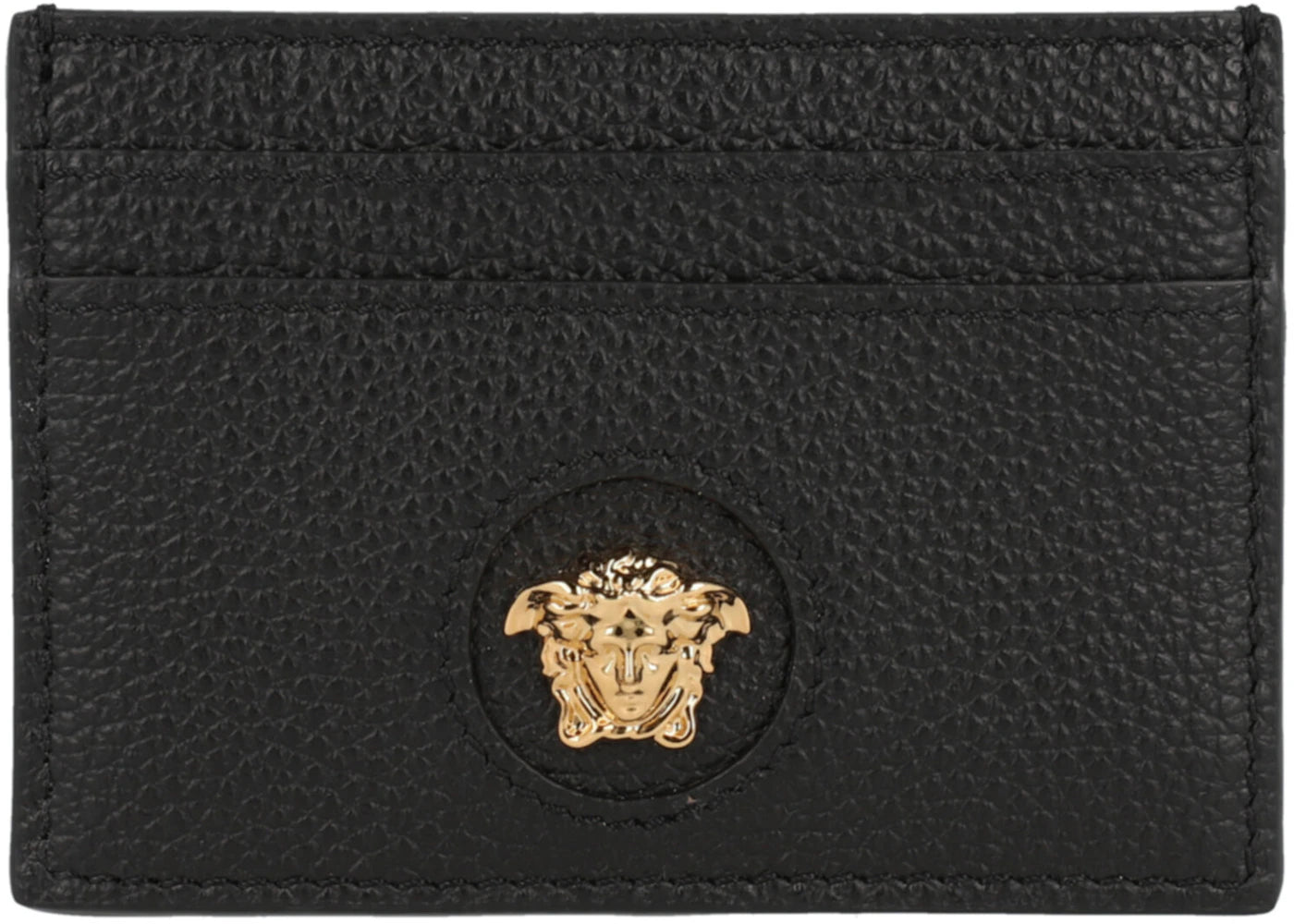 Versace Medusa Leather Card Holder Black/Gold