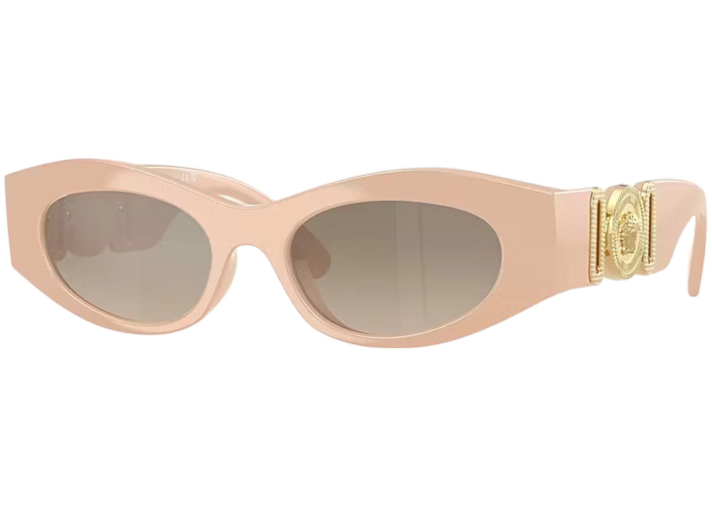 Versace Oval Sunglasses Brown/Grey/BrownMirror Nude (VE4480U 54946I)