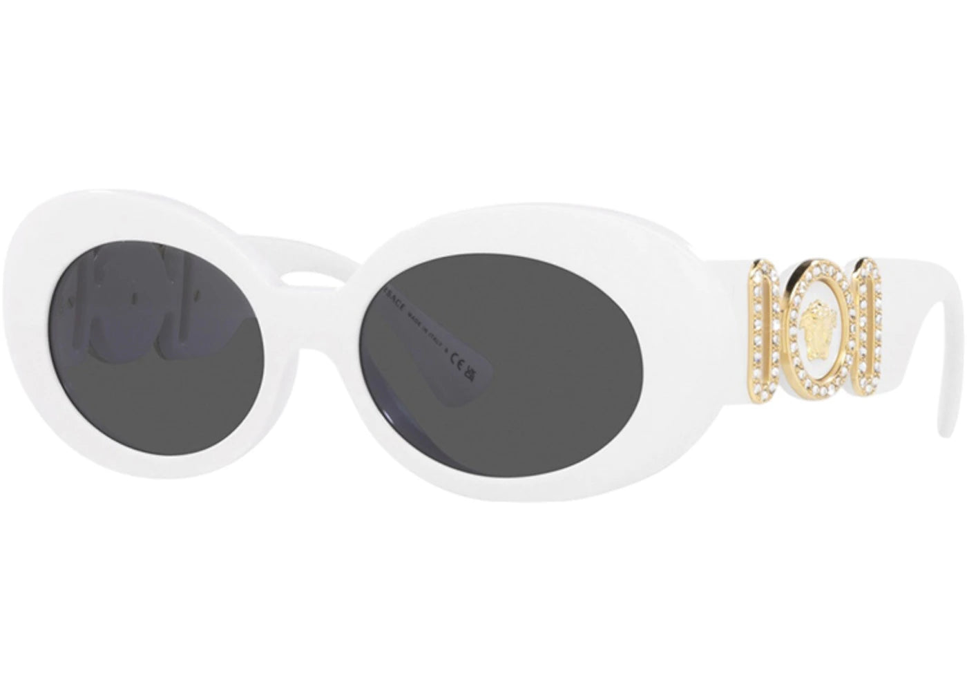 Versace Oval Sunglasses Gray White (VE4426BU 314/87)