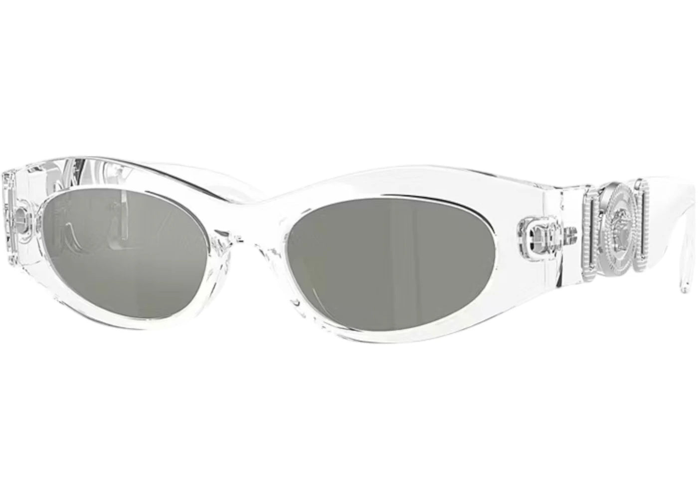Versace Oval Sunglasses Green/Mirror Silver Crystal (VE4480U 148/30)