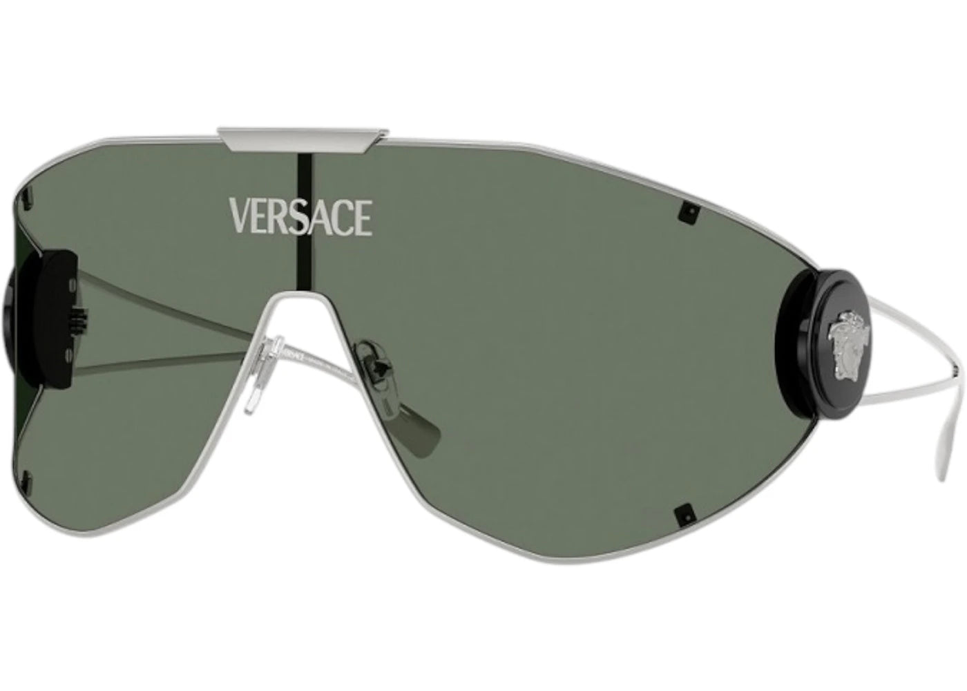 Versace Shield Sunglasses Green Silver (VE2268 10003H)