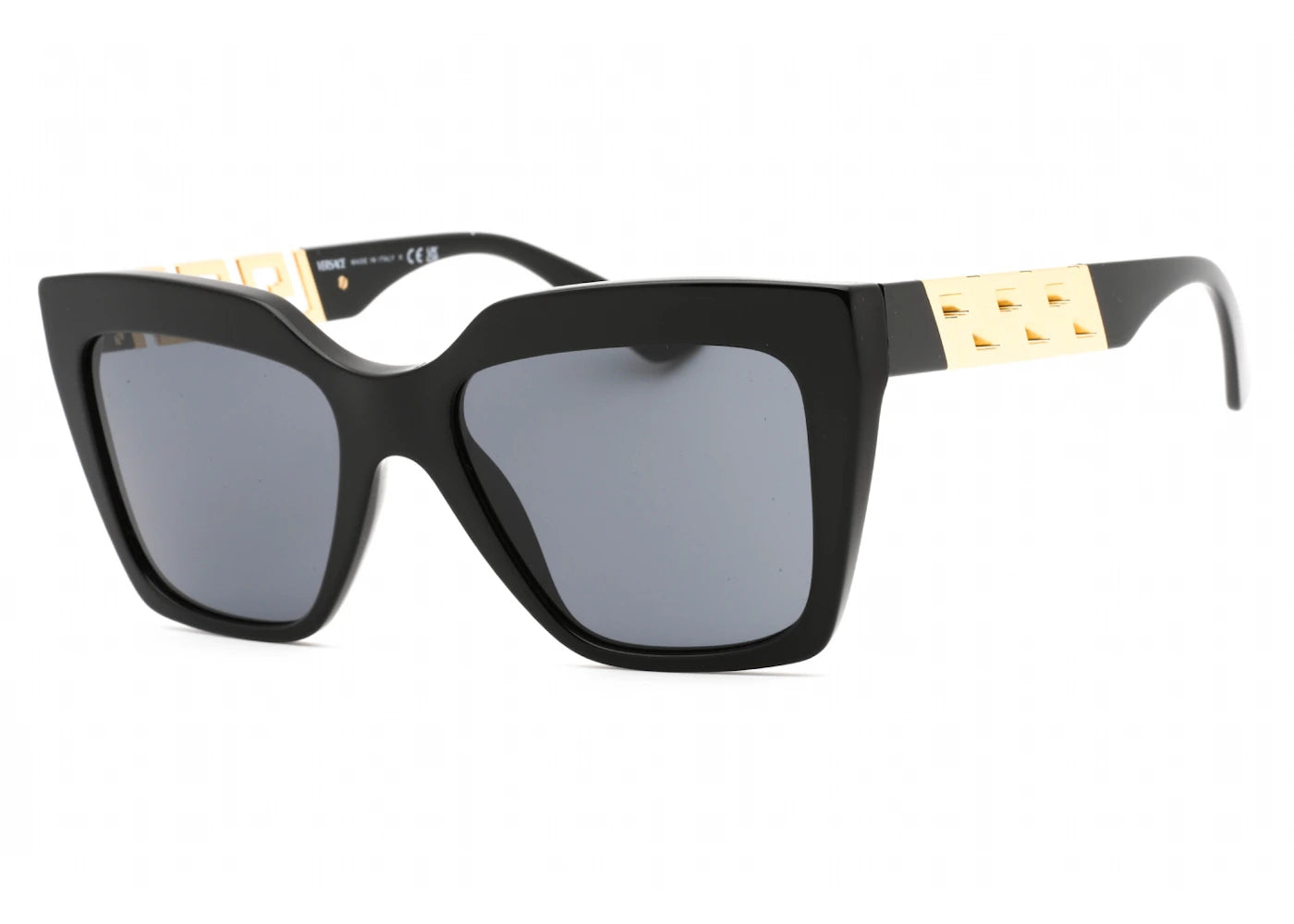 Versace Square Sunglasses Black/Dark Grey (VE4418-GB1/87)