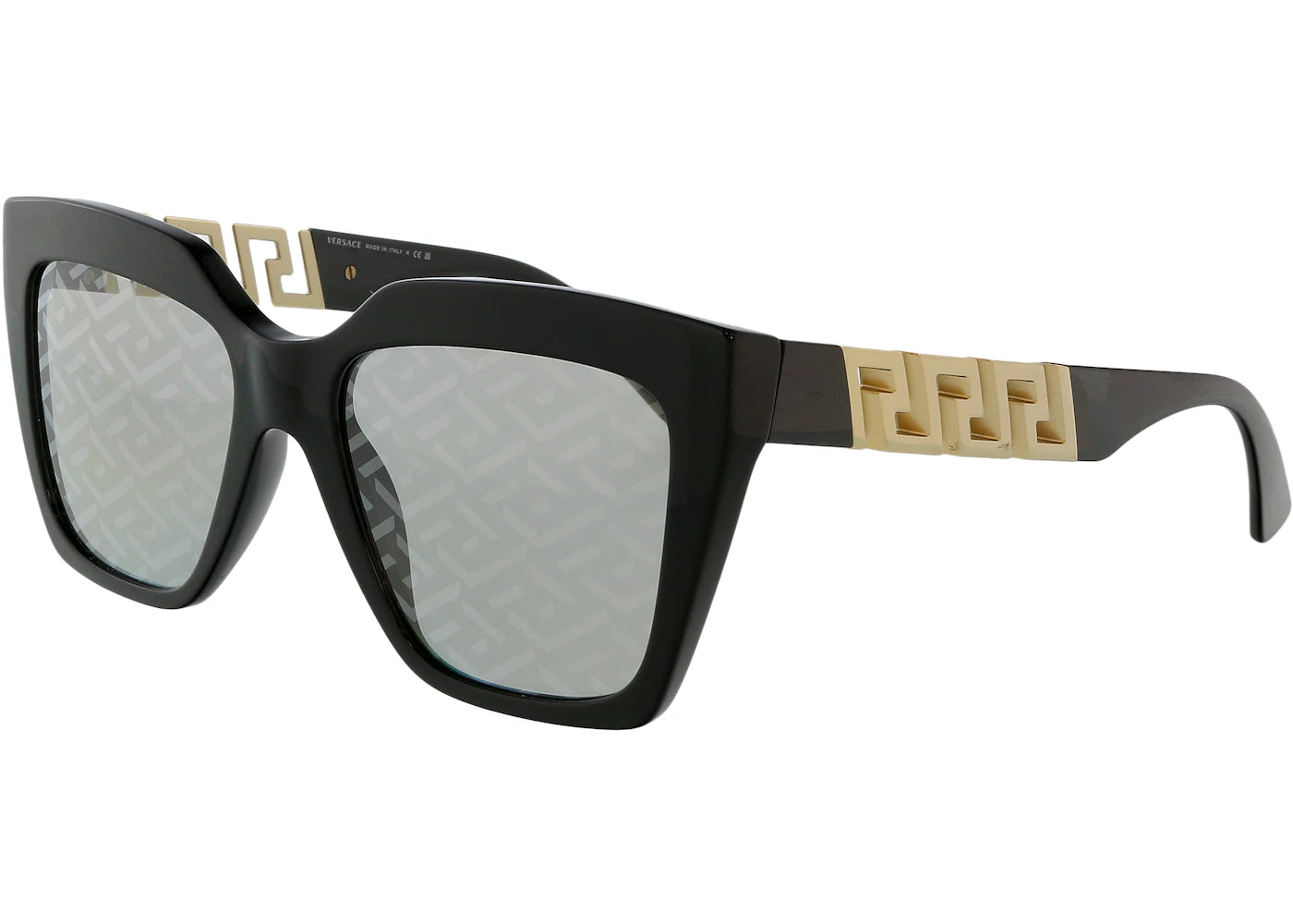 Versace Square Sunglasses Black/Monogram silver (0VE4418 GB1/AL)
