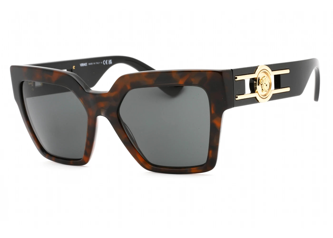 Versace Square Sunglasses Havana/Dark Grey (VE4458-542987)
