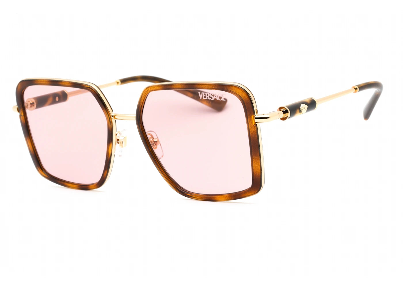 Versace Square Sunglasses Havana/Light Violet (0VE2261-100284 56)