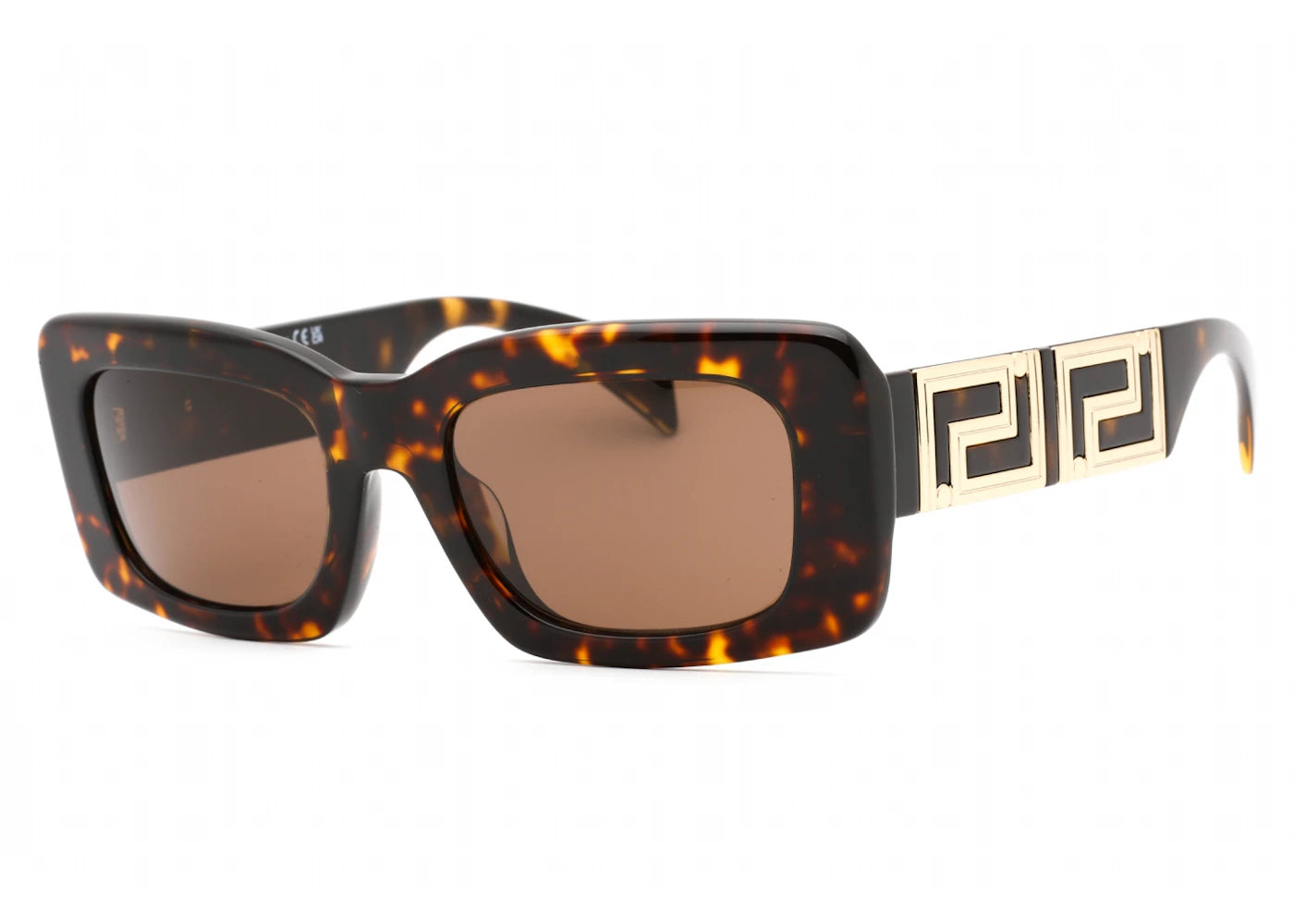 Versace Square Sunglasses Tortoise/Tortoise/Brown (VE4444U-108/73 54)