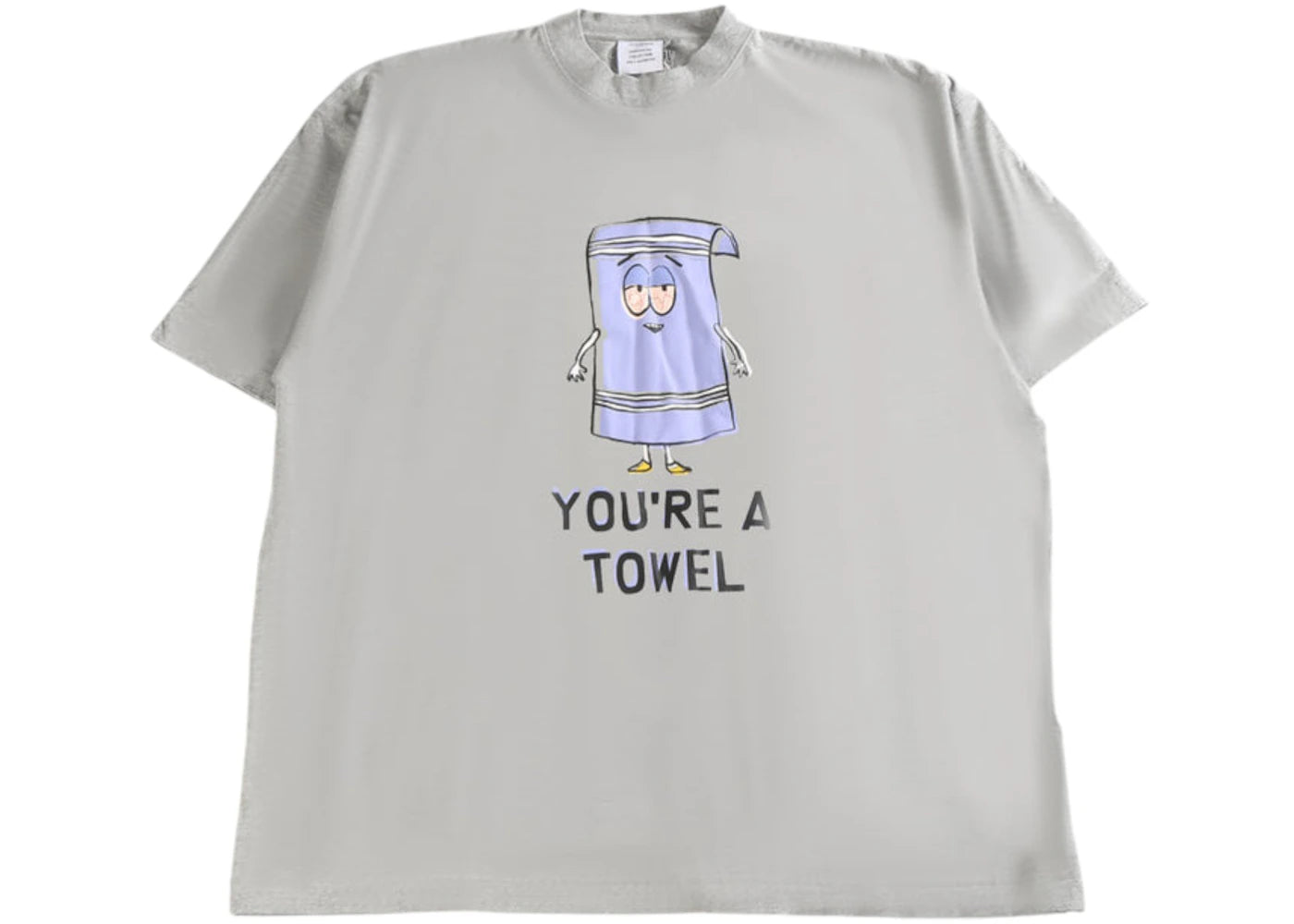 Vetements I'M Towel Oversized T-shirt Grey Melange