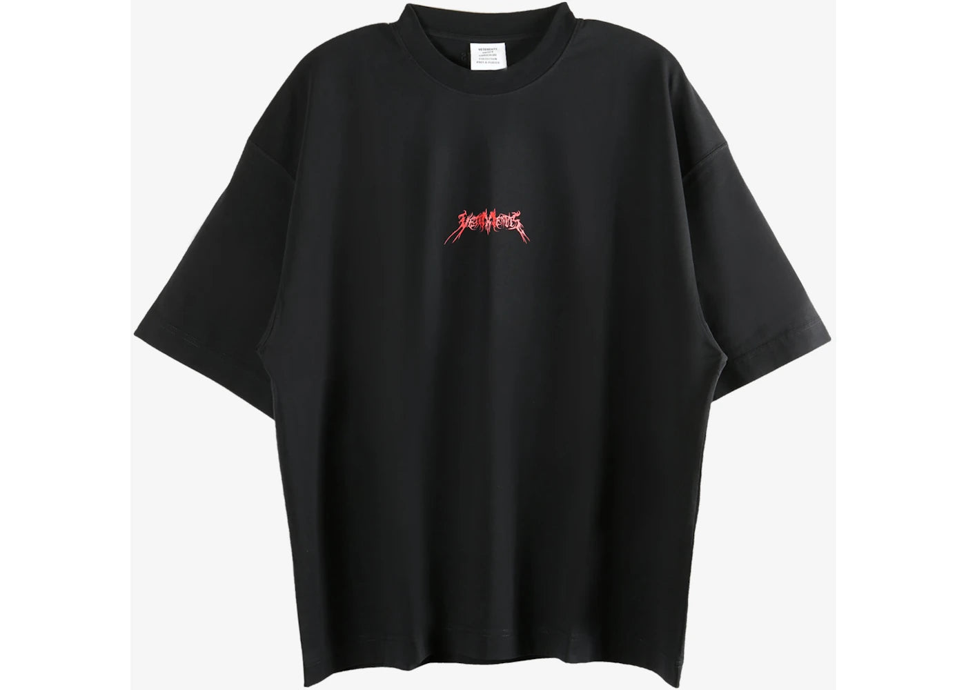 Vetements Metal Logo Regular T-shirt Black