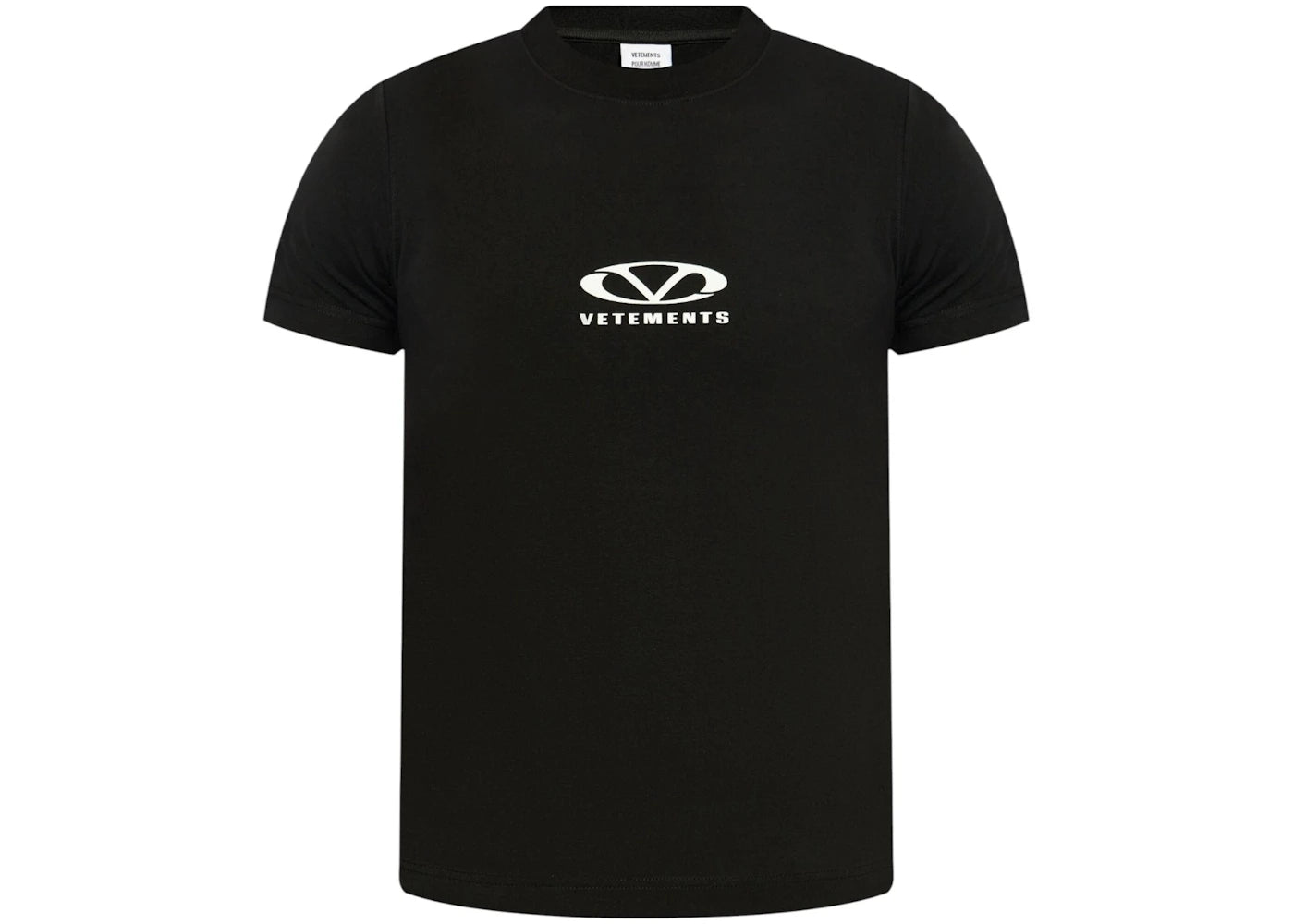 Vetements Ovalogo Fitted T-S Shirt Black/White