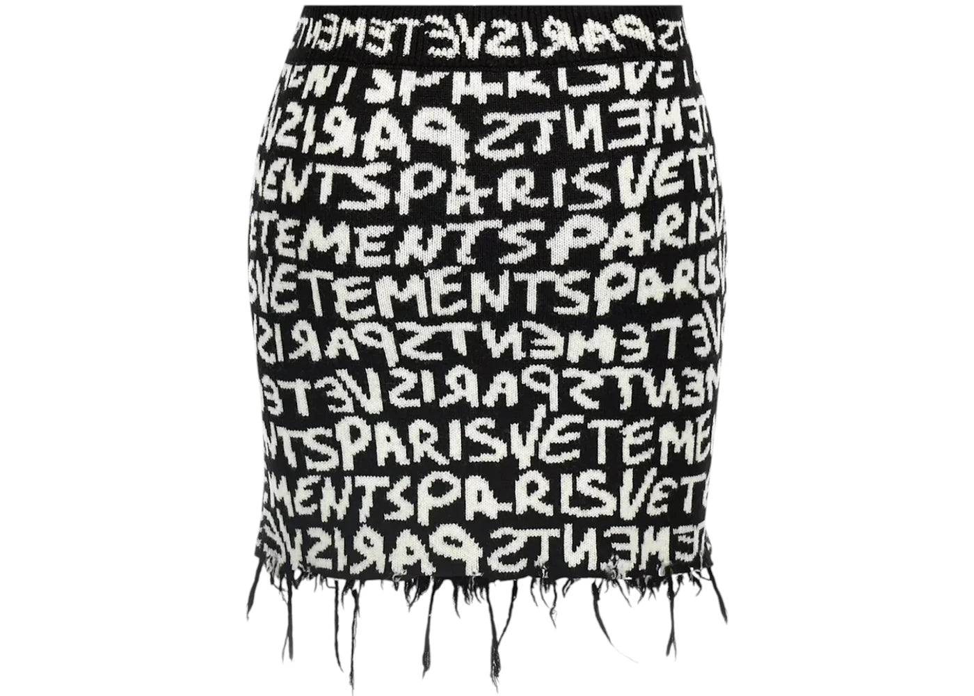 Vetements Paris Monogram Mini Skirt Black/White