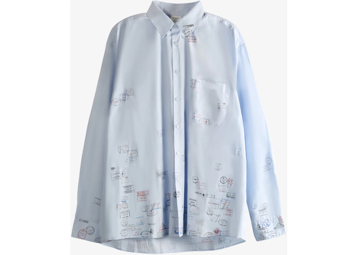 Vetements Passport Stamps Shirt White