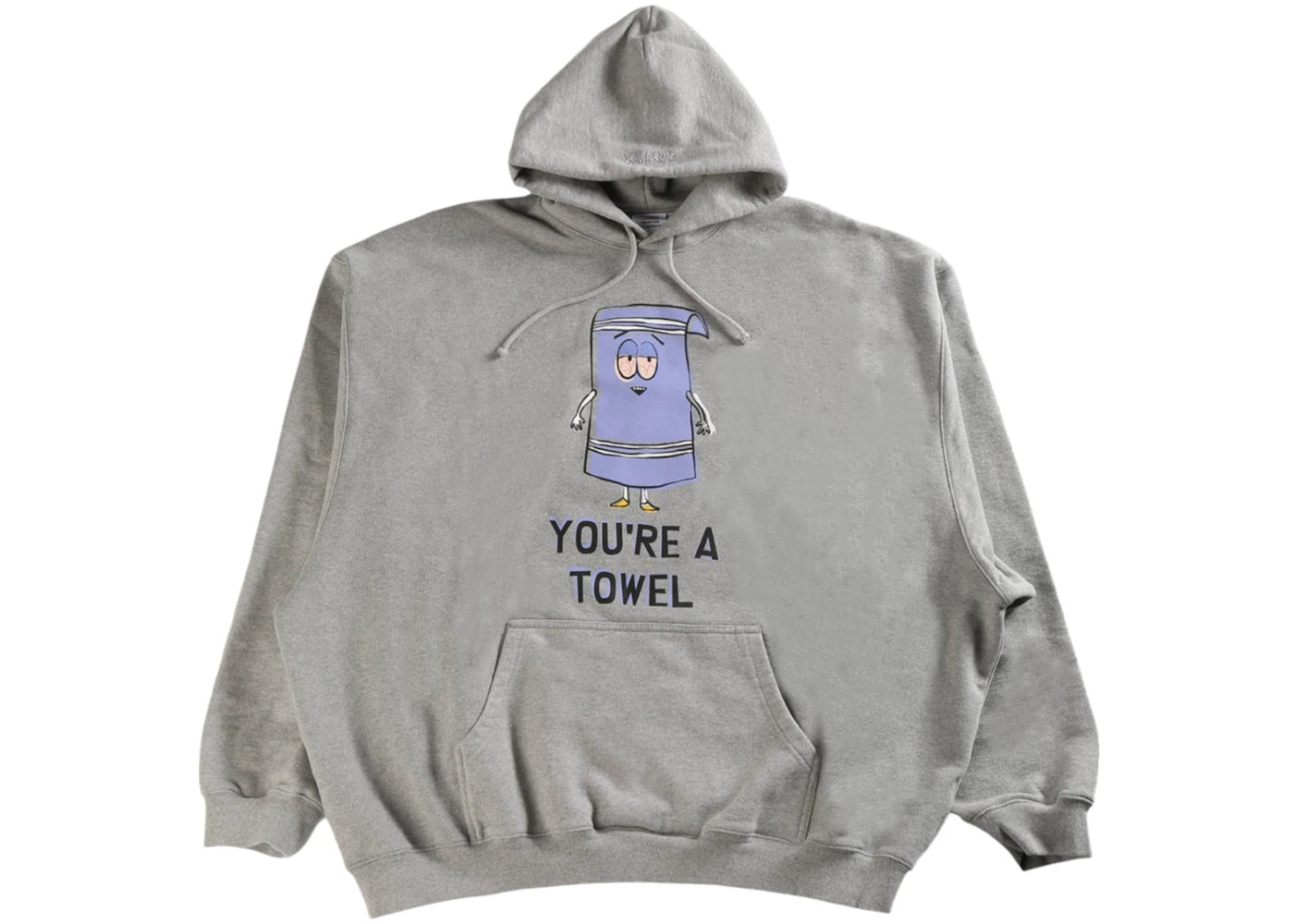 Vetements You're A Towel Oversized Hoodie Grey Melange
