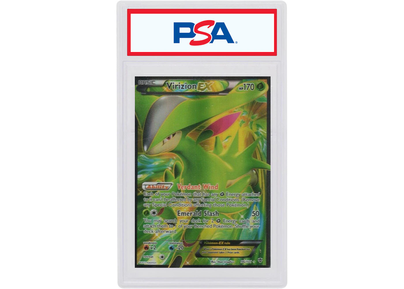 Virizion EX 2013 Pokemon TCG B&W FA Plasma Blast Holo #96 (PSA or BGS Graded)
