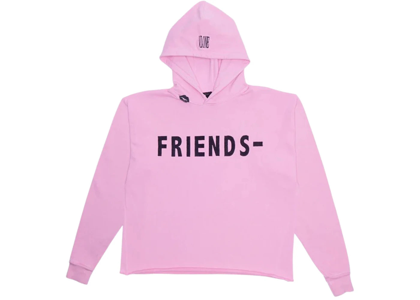 Vlone Black Lipstick Friends Embroidered Hoodie Pink