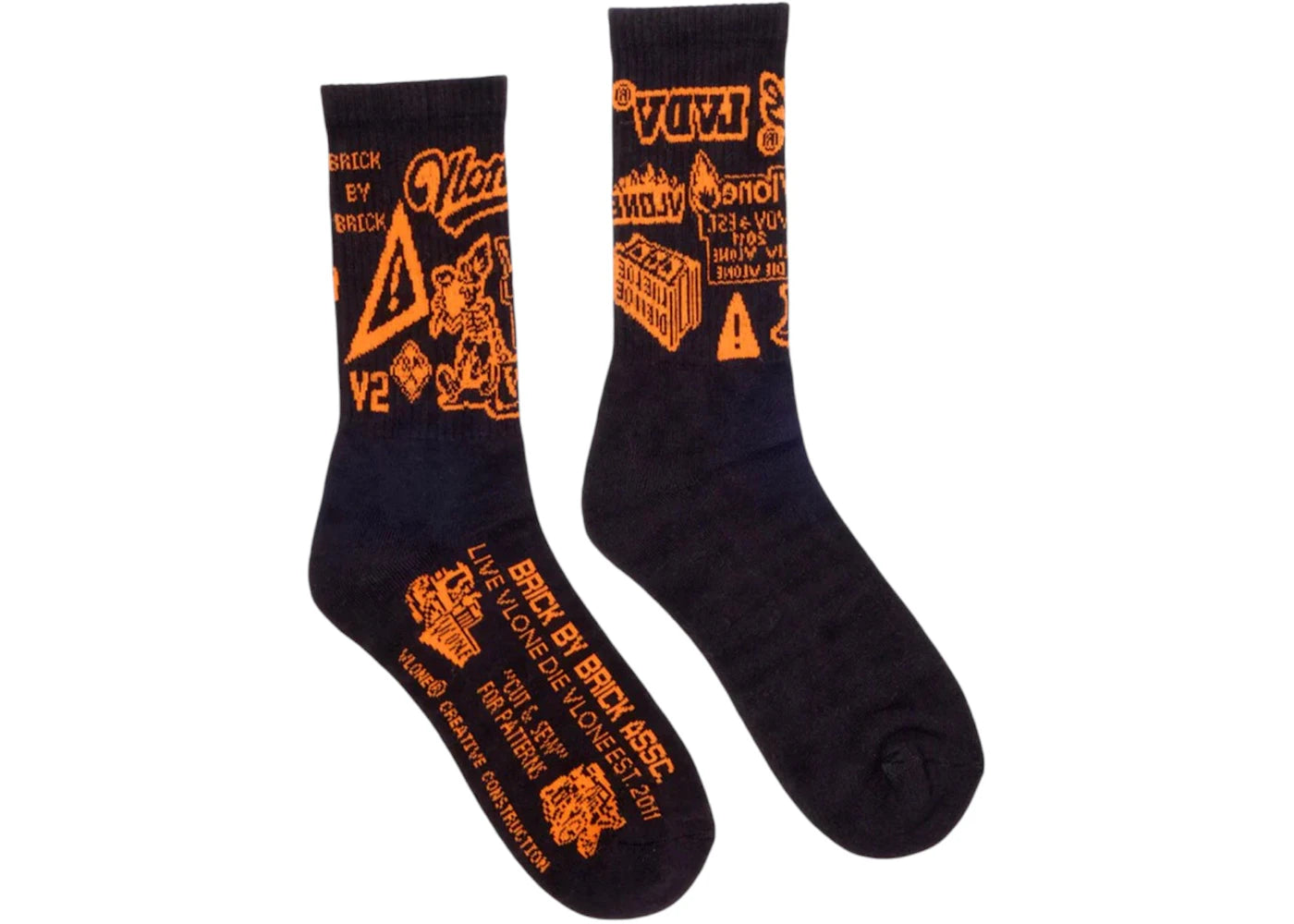 Vlone LVDV Creative Socks Black
