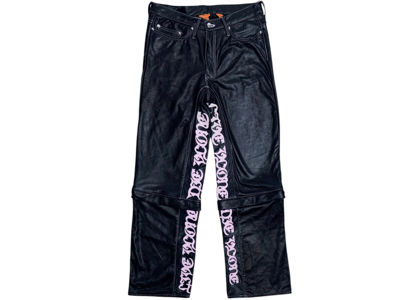 Vlone LVDV Leather V Label Limited Edition Pants Orange