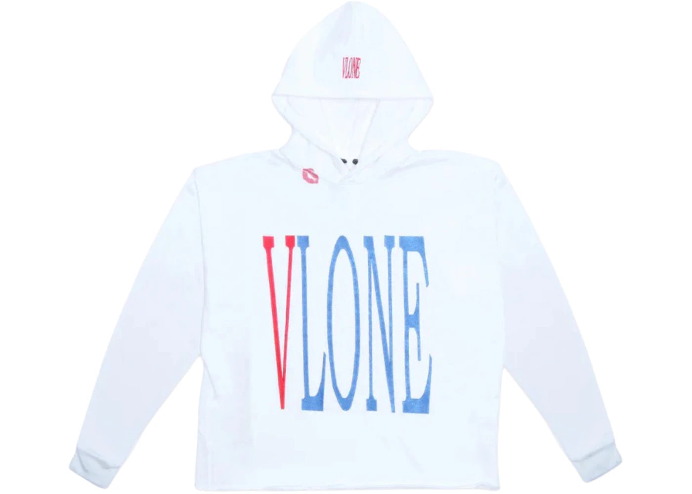 Vlone Red Lipstick OG Embroidered Hoodie White