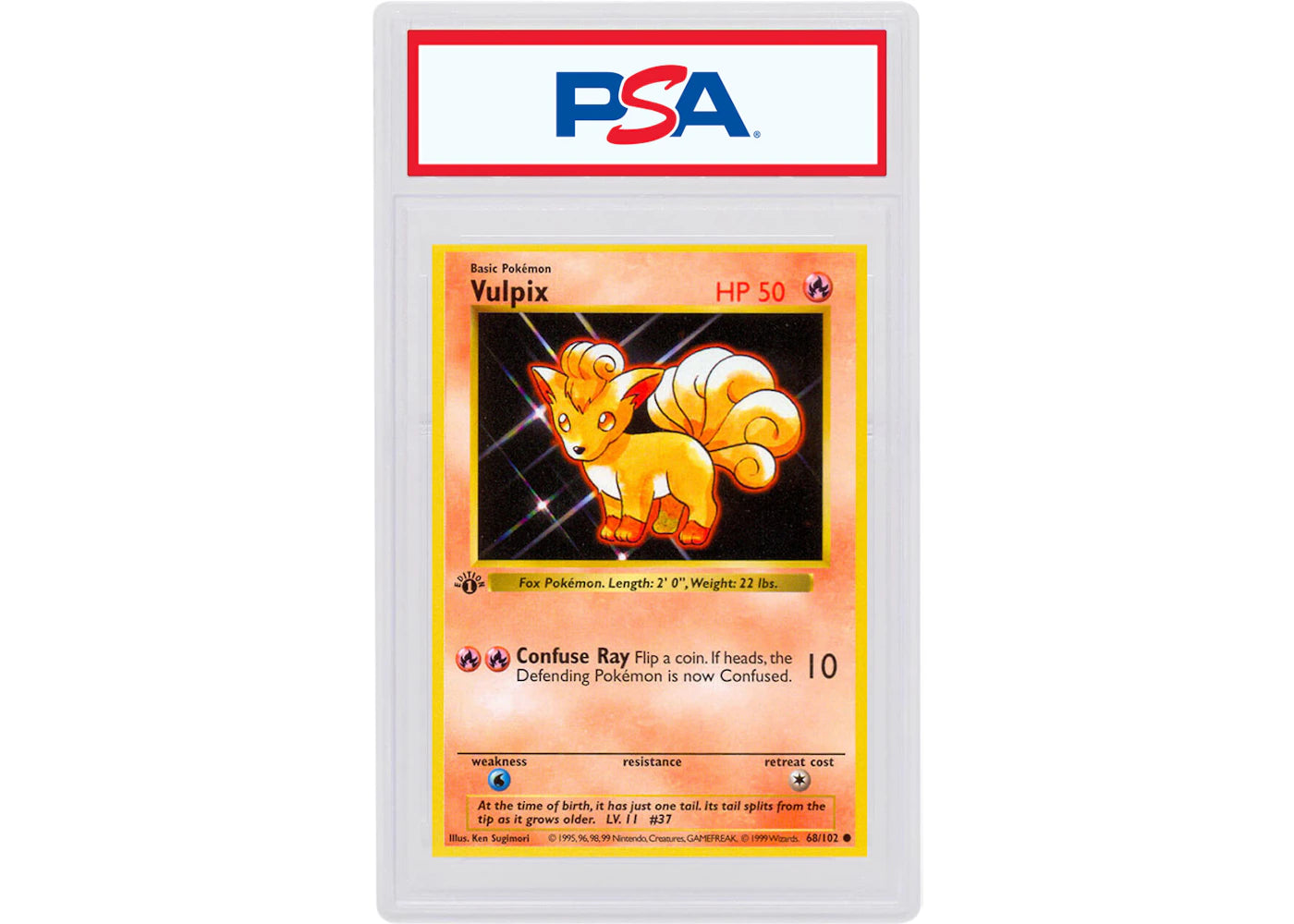 Vulpix 1999 Pokemon TCG Base Set 1st Edition #68/102 (PSA or BGS Graded)