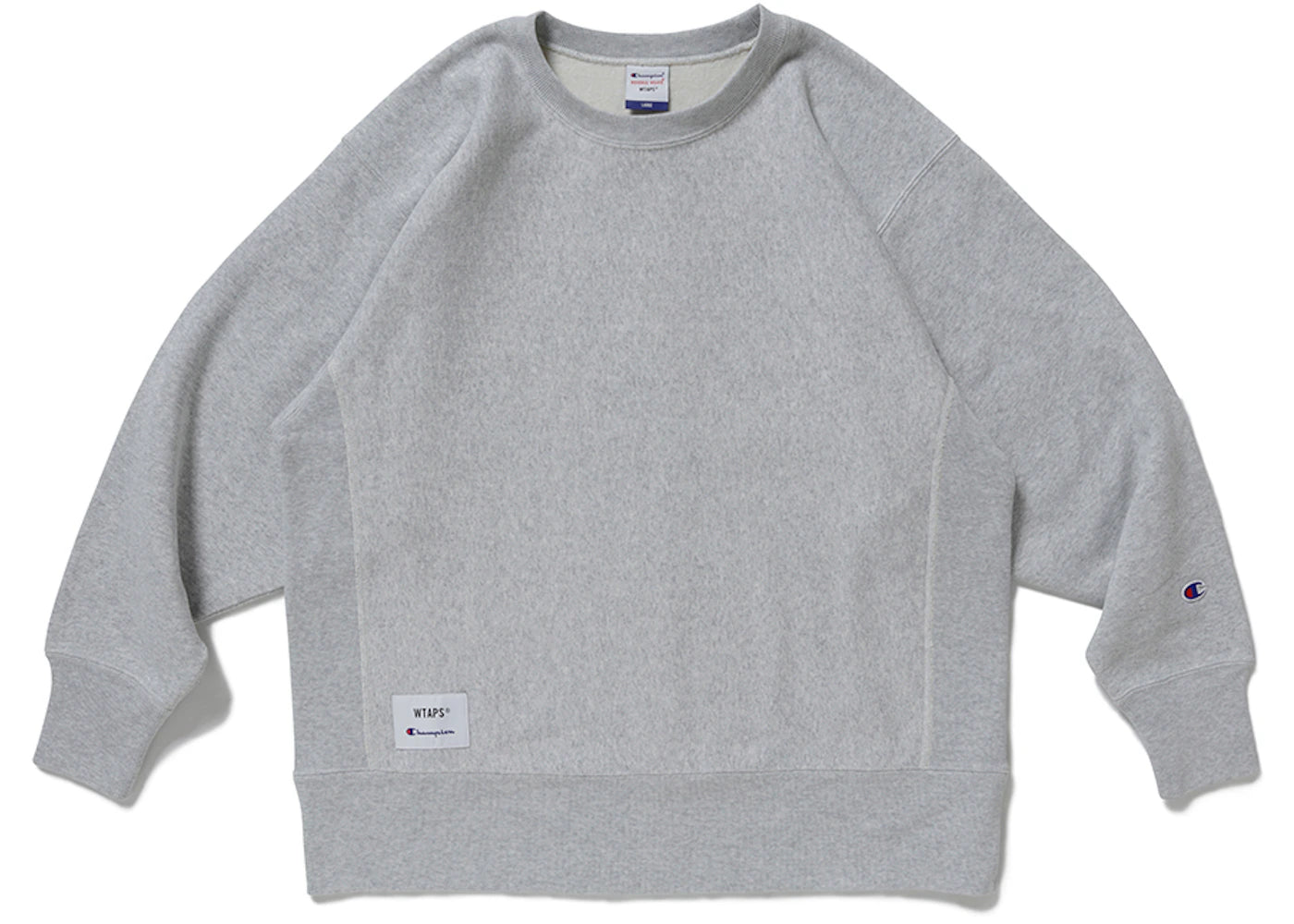 WTAPS x Champion Reverse Weave (R) Crew Neck Sweatshirt Oxford Gray