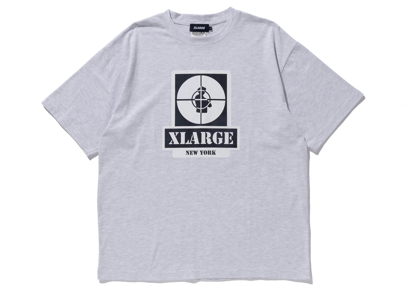 XLARGE x Public Enemy Box Logo T-Shirt Ash Grey