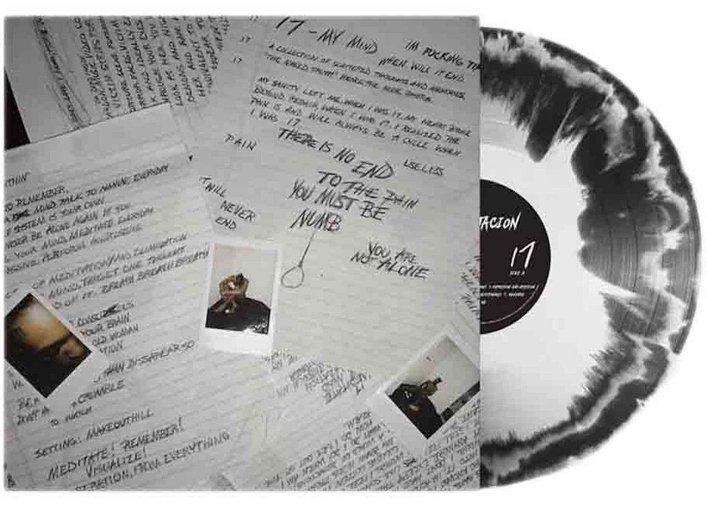 XXXTentacion 17 LP Vinyl Black & White Swirl