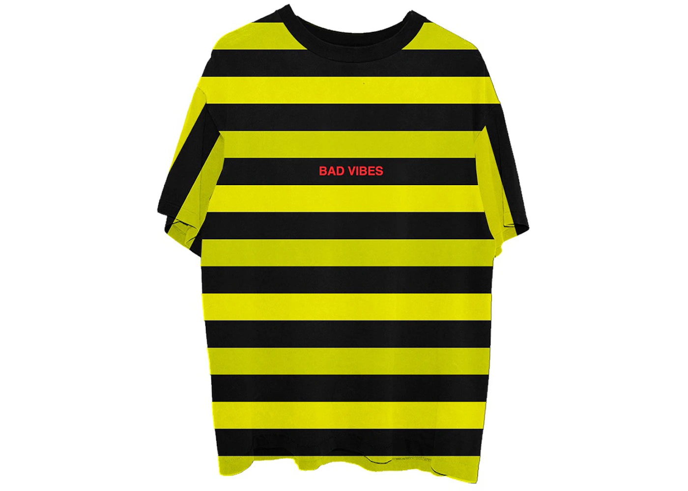 XXXTentacion Bad Vibes Forever Striped T-shirt Black/Yellow