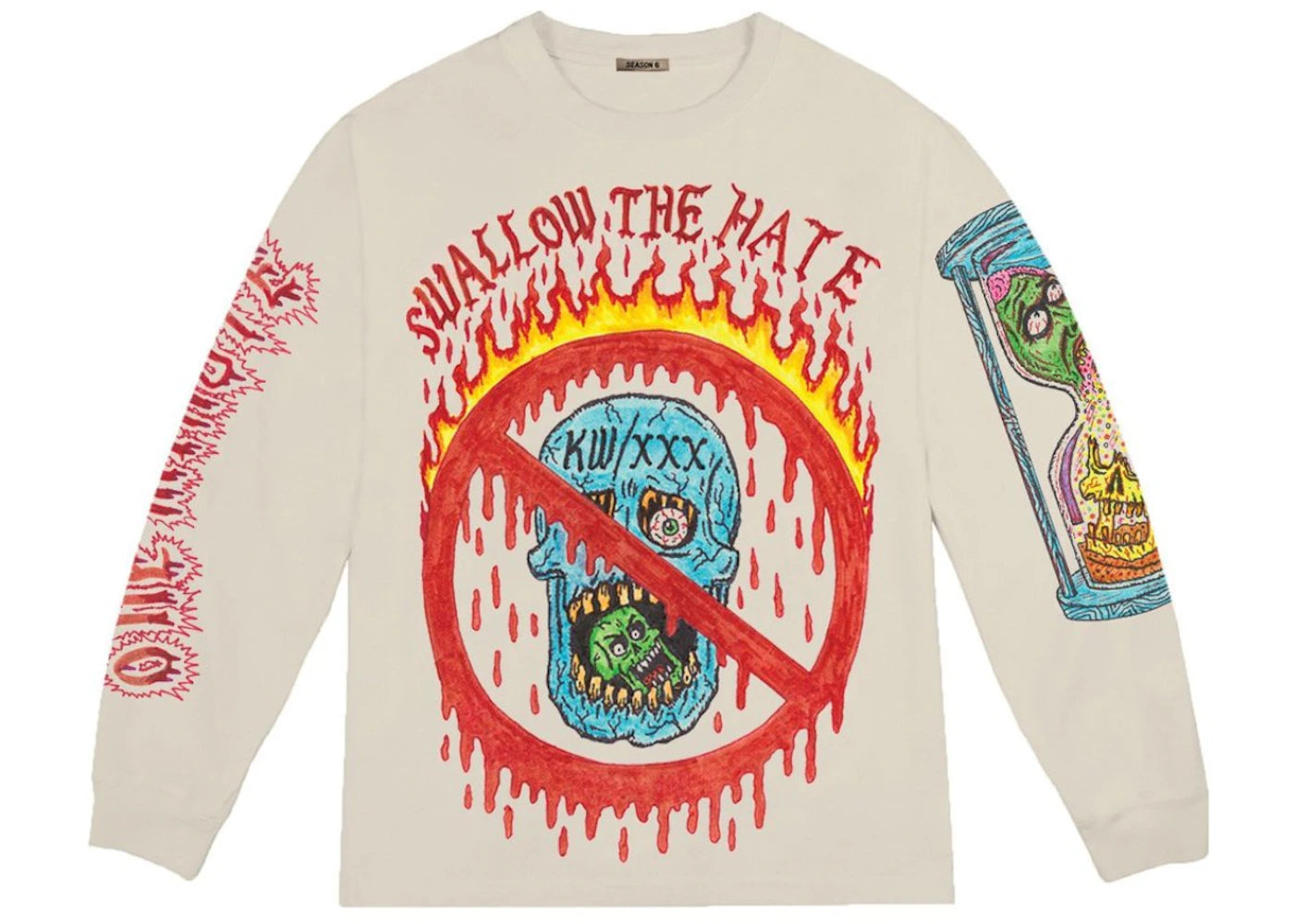 XXXTentacion Swallow The Hate Long Sleeve Tee Bone