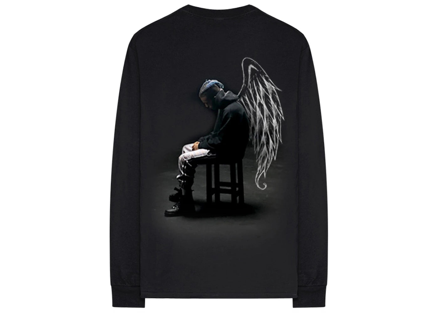 XXXTentacion Wing Ridden Angel L/S T-shirt Black