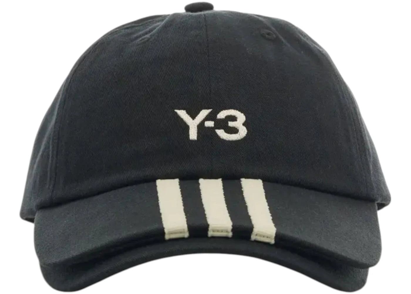 Y-3 Stripes Double Brim Cap Black