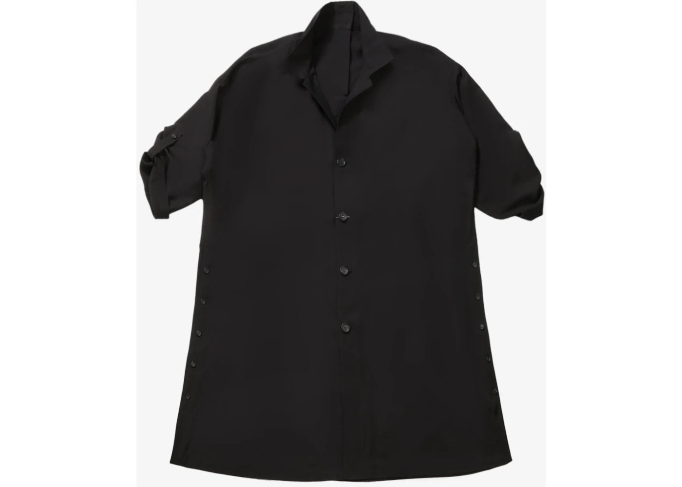 Yohji Yamamoto Side Gather Detail Coat Black