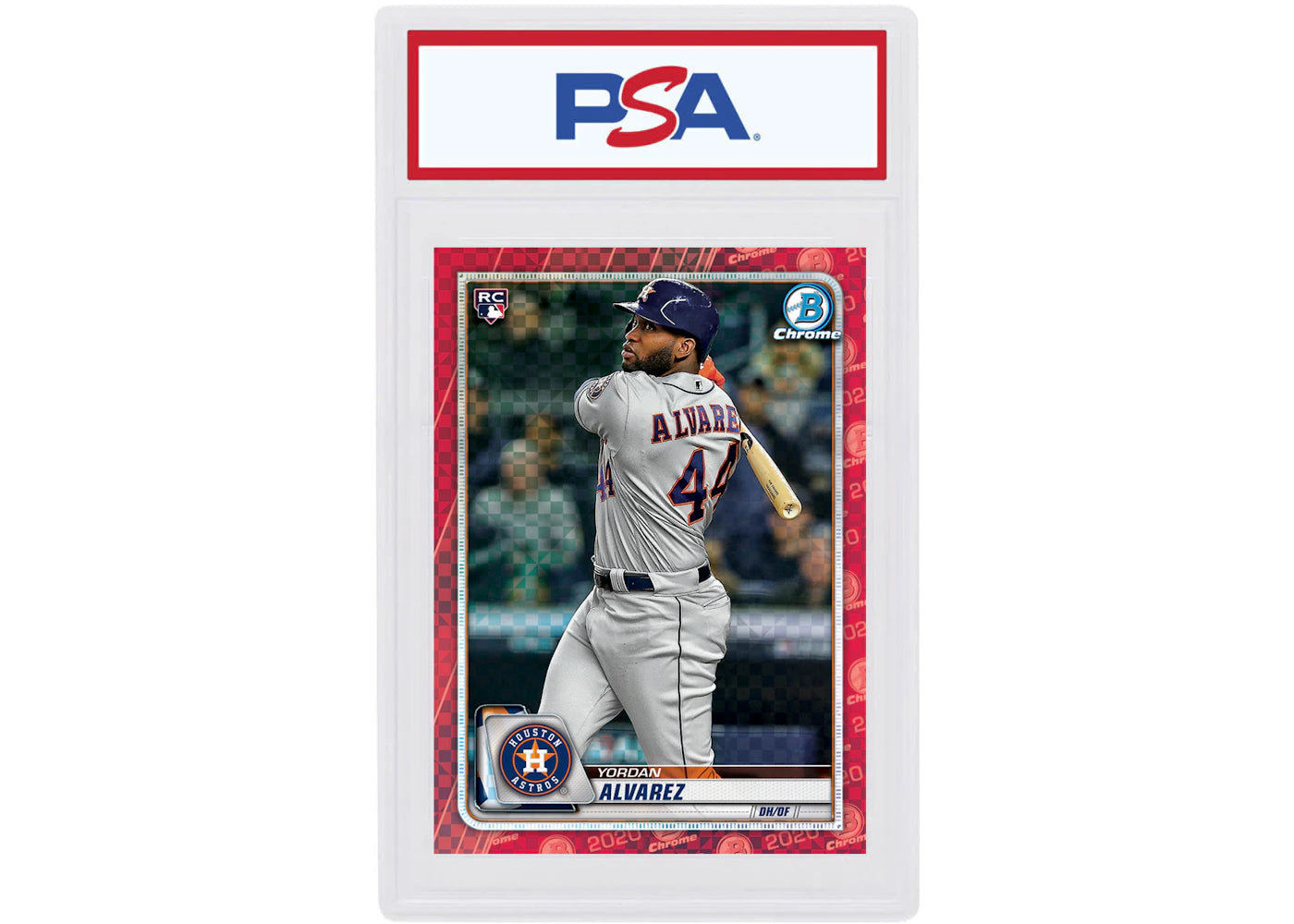 Yordan Alvarez 2020 Bowman Chrome X Rookie Red X-Fractor 1/1 #25 (PSA or BGS Graded)