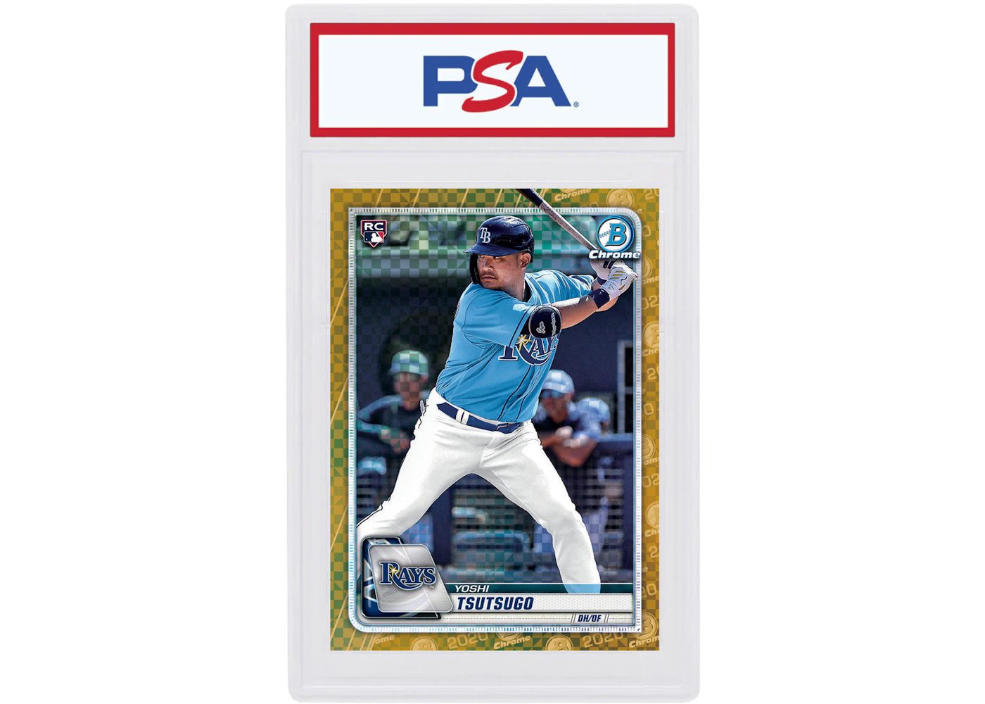 Yoshi Tsutsugo 2020 Bowman Chrome X Rookie Gold X-Fractor /3 #37