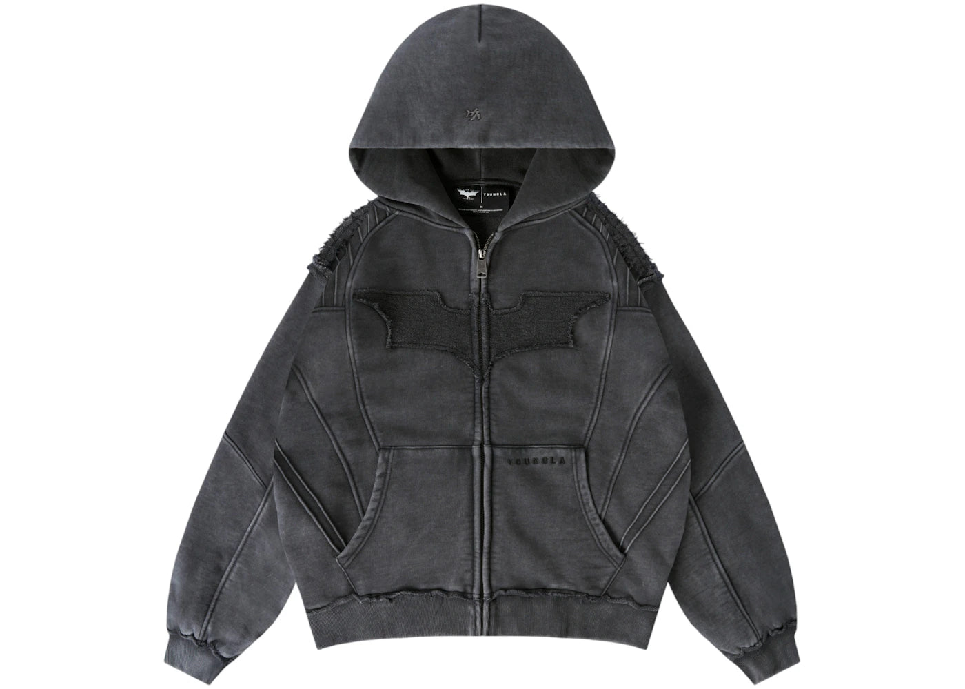 YoungLA x Batman Armored Zip-Up Grey Wash
