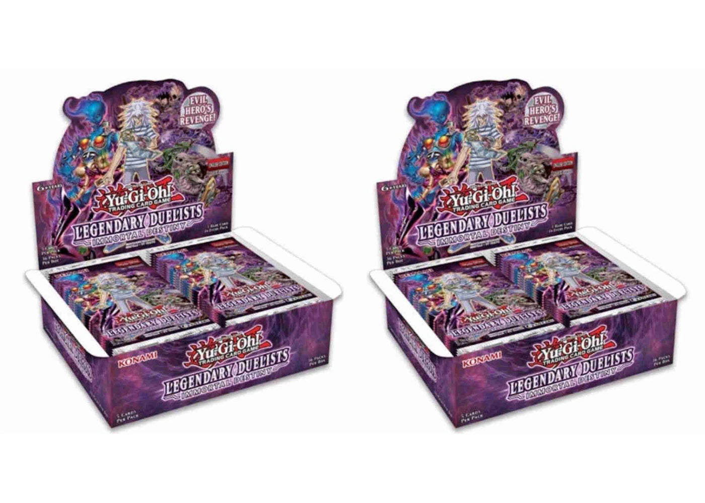 Yu-Gi-Oh Legendary Duelist Immortal Destiny (LED5) Booster Box 2x Lot