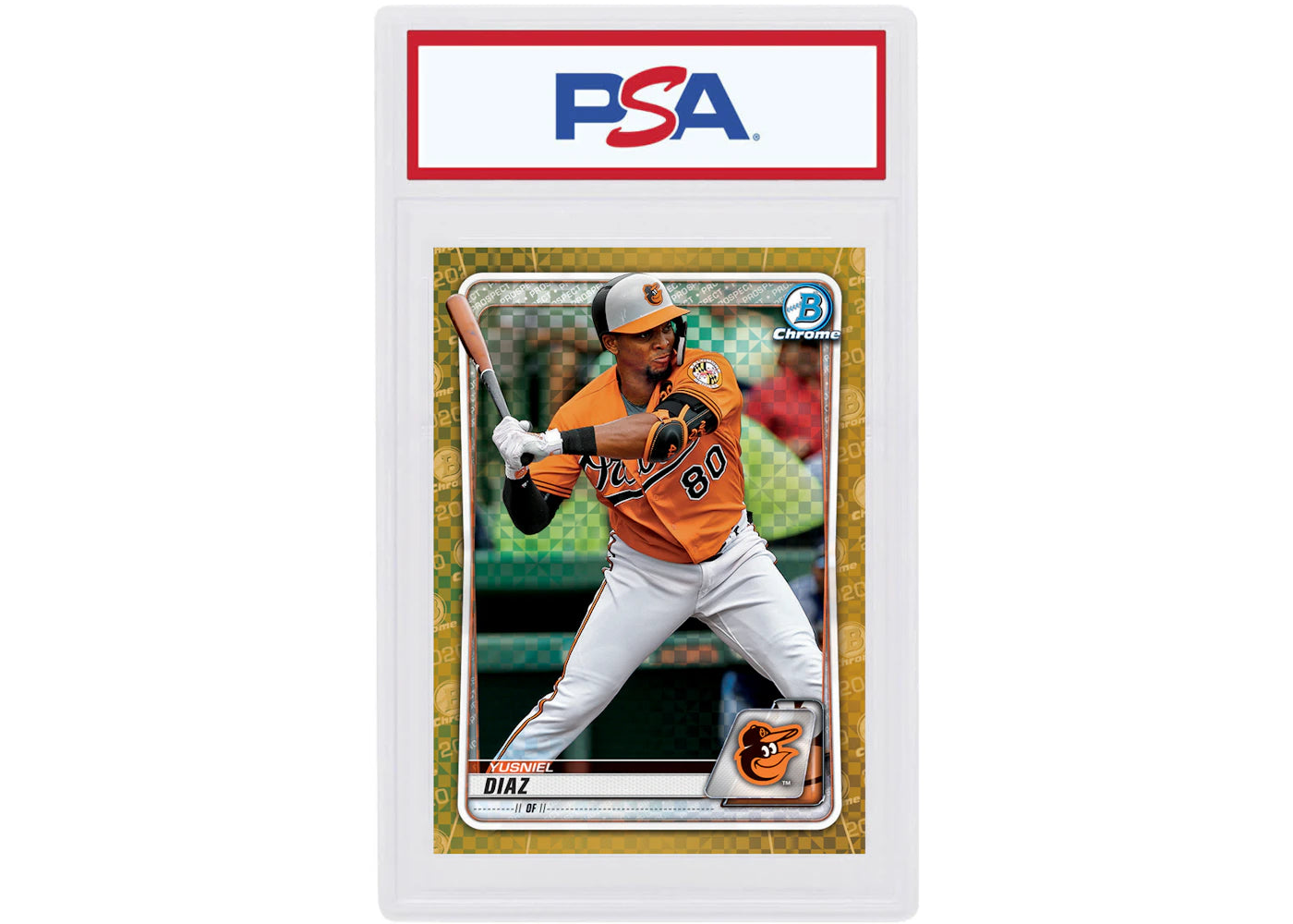 Yusniel Diaz 2020 Bowman Chrome X Gold X-Fractor /3 #BCP-170 (PSA or BGS Graded)