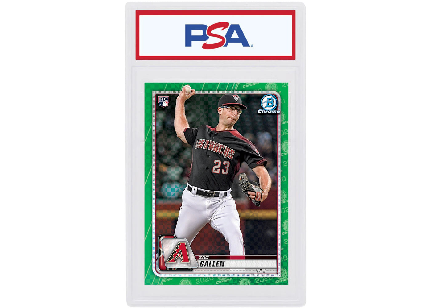 Zac Gallen 2020 Bowman Chrome X Rookie Green X-Fractor /31 #81 (PSA or BGS Graded)