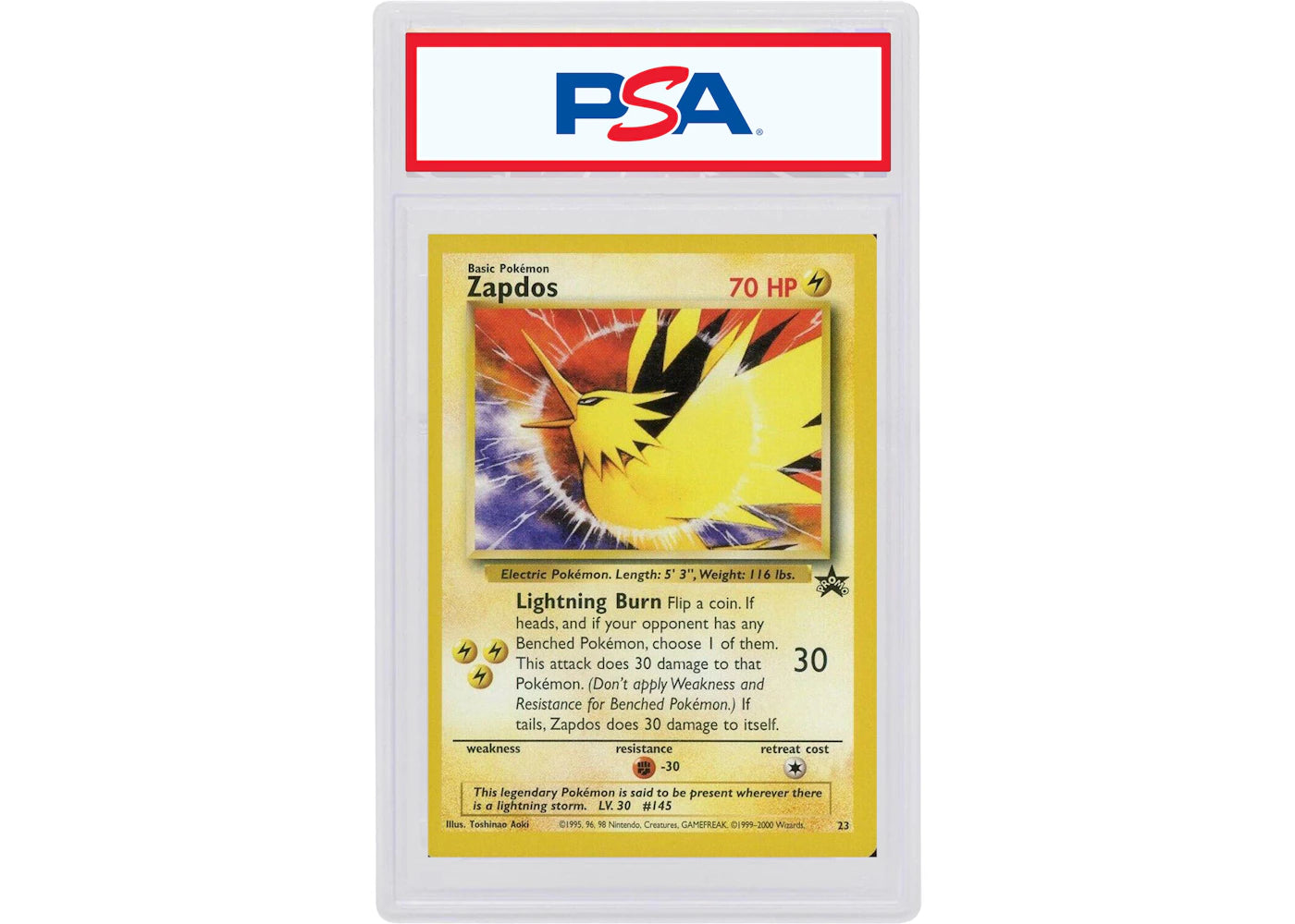 Zapdos 2000 Pokemon TCG Promo Black Star #23 (PSA or BGS Graded)