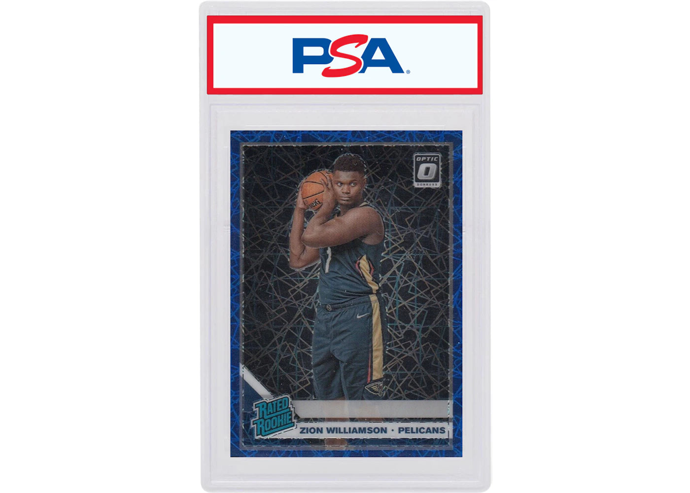 Zion Williamson 2019 Donruss Optic Rookie Blue Velocity #158 (PSA or BGS Graded)