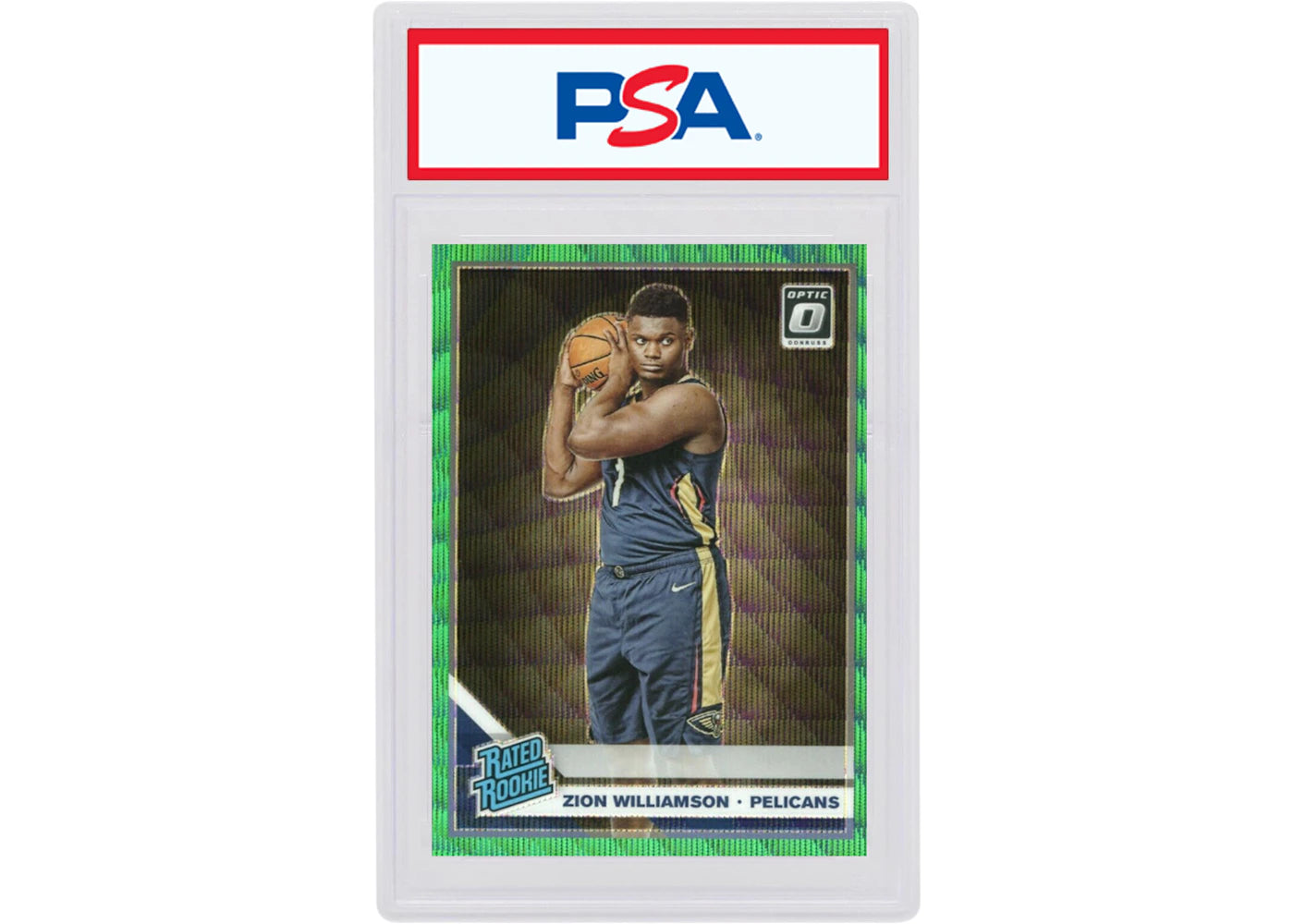 Zion Williamson 2019 Donruss Optic Rookie Fanatics Box Set Green Wave #158 (PSA or BGS Graded)