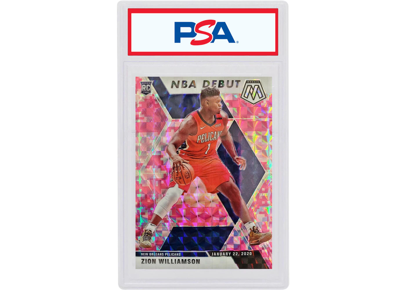 Zion Williamson 2019 Panini Mosaic NBA Debut Rookie Camo Pink #269 (PSA or BGS Graded)
