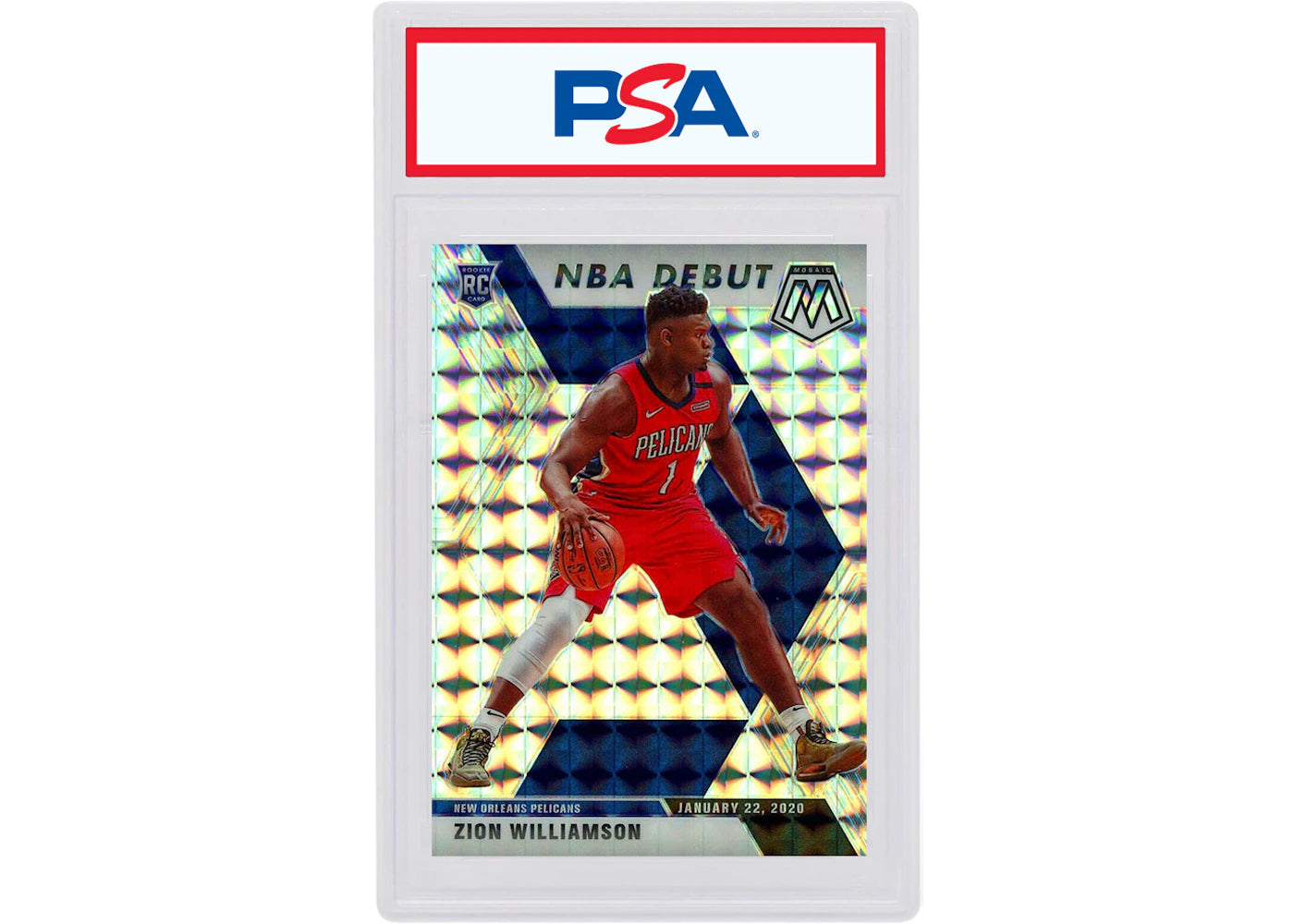 Zion Williamson 2019 Panini Mosaic NBA Debut Rookie Mosaic #269 (PSA or BGS Graded)